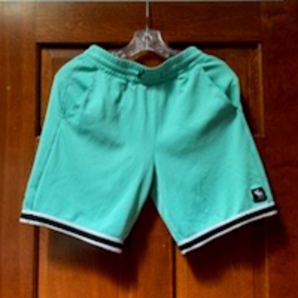 abercrombie girls shorts teal/green